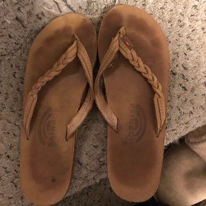 Rainbow flip flops size 6.5